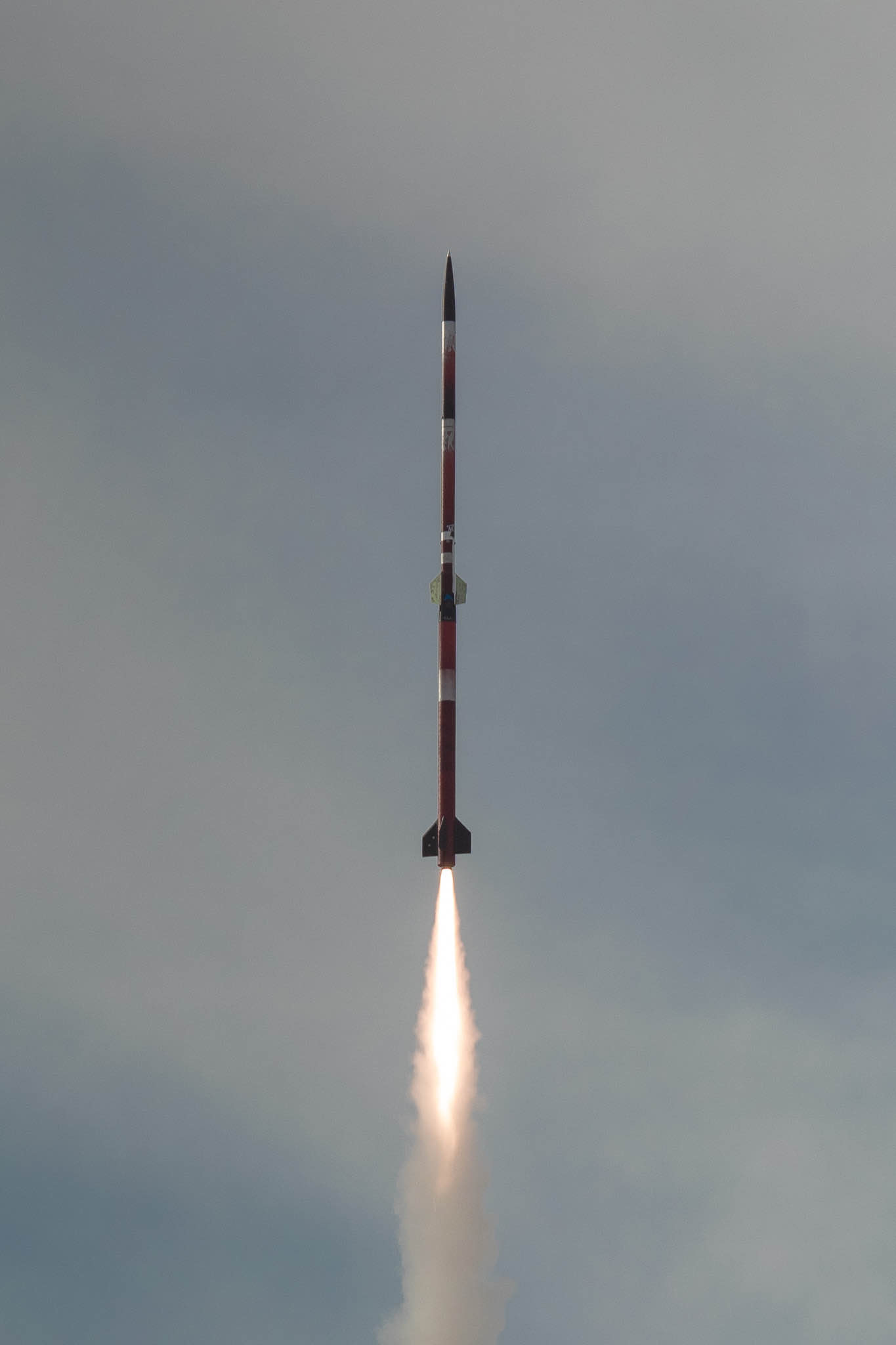 Rocket flying through the skies